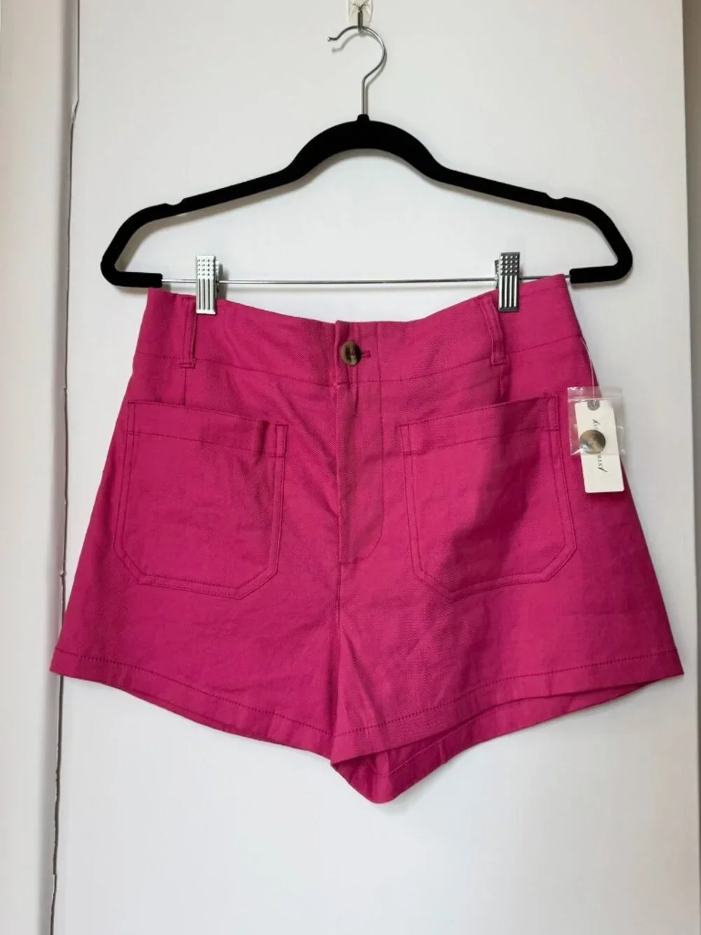 NWT Anthropologie The Colette Linen Shorts Pink 29